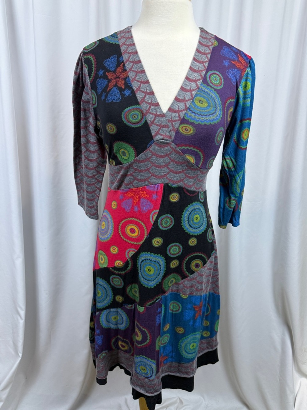 The Pyramid Collection Funky V-Neck Dress,